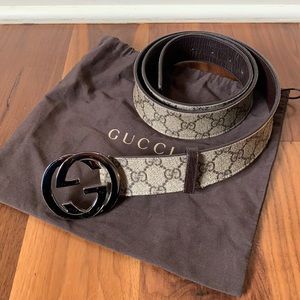 Gucci GG canvas supreme belt